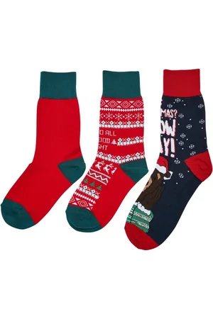 Urban classics Basicsocken Unisex Christmas Bear Socks Kids 3-Pack (1-Paar)