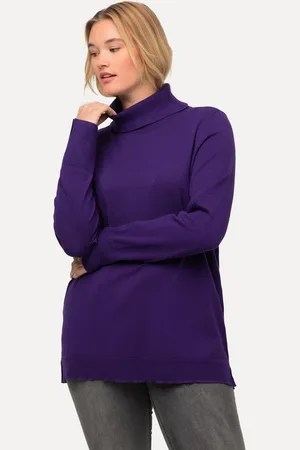 Ulla Popken Strickpullover Rollkragenpullover breite Rippbündchen Langarm - Verkäufer: Popken Fashion Group