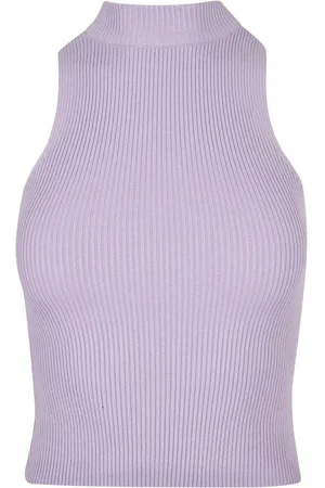 Urban classics Muskelshirt Damen Ladies Short Rib Knit Turtleneck Top (1-tlg)