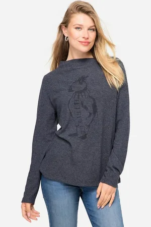 Laurasøn Sweatshirt Sweatshirt Vogel-Print Stehkragen Langarm - Verkäufer: Popken Fashion Group
