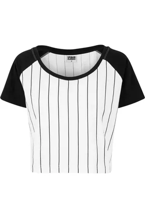 Urban classics T-Shirt Damen Ladies Cropped Baseball Tee (1-tlg)