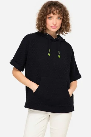 Laurasøn Sweatshirt Sweat-Pullunder Waffel-Jacquard Kapuze - Verkäufer: Popken Fashion Group