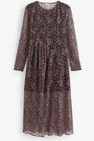 Next Tüllkleid Langärmeliges Kleid aus Mesh mit Blumen-Print (1-tlg) - Verkäufer: Germany GmbH
