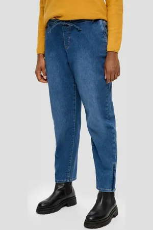 QS by s.Oliver Stoffhose Jeans / Mom Fit / Mid Rise Gummizug - Verkäufer: s.Oliver