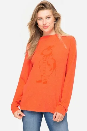 Laurasøn Sweatshirt Sweatshirt Vogel-Print Stehkragen Langarm - Verkäufer: Popken Fashion Group