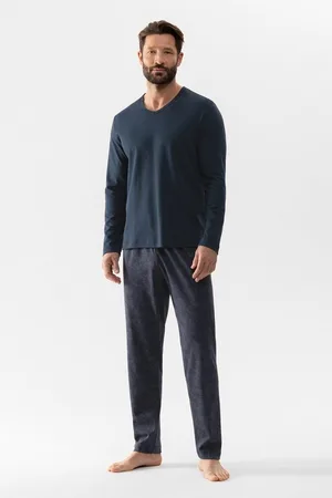 Mey Pyjama Herrenpyjama Serie Viborg 34064 Indigo (1 Stück, 1 tlg., 1 Stück) - Verkäufer: Mein Style