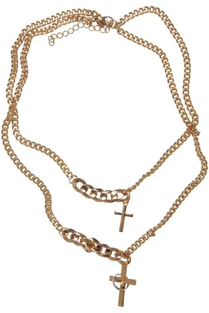 Urban classics Halsreif Unisex Various Chain Cross Necklace