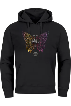 Neverless Hoodie Hoodie Herren Print Schmetterling Geometric Design Butterlfy Spruch - Verkäufer: Akowi