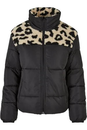 Urban classics Winterjacke Damen Ladies AOP Sherpa Mixed Puffer Jacket (1-St)