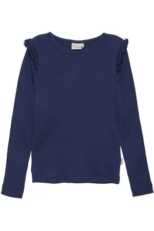 Minymo Longsleeve MIT-Shirt LS Rib 6174 Langarmshirt mit Rüschen - Verkäufer: meinemarkenmode