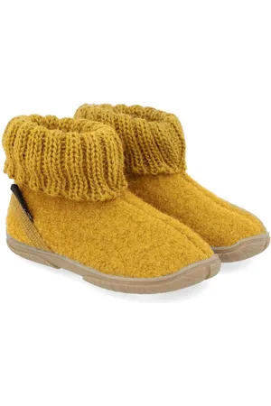Haflinger Fidelius Toni Kinderhausschuhe mit Kragen und Gummisohle unisex Hausschuh - Verkäufer: Natural Slipper