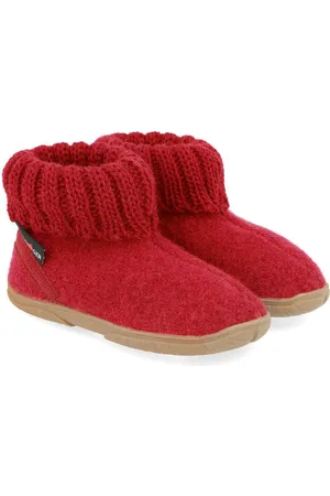 Haflinger Fidelius Toni Kinderhausschuhe mit Kragen und Gummisohle unisex Hausschuh - Verkäufer: Natural Slipper