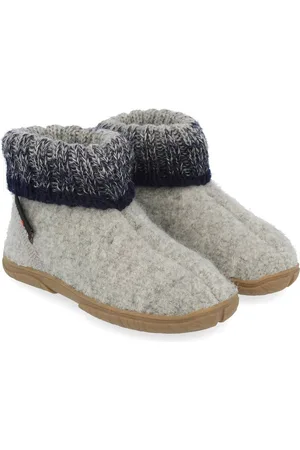 Haflinger Fidelius Yuki Kinderhausschuhe mit Kragen und Gummisohle unisex Hausschuh - Verkäufer: Natural Slipper