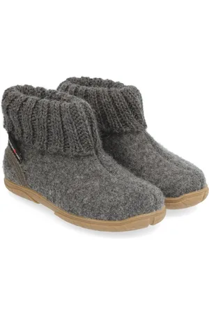Haflinger Fidelius Toni Kinderhausschuhe mit Kragen und Gummisohle unisex Hausschuh - Verkäufer: Natural Slipper
