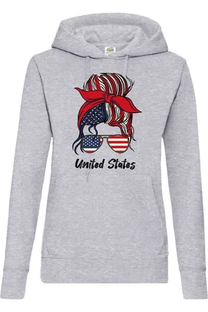 Youth Designz Kapuzenpullover "United States" Damen Hoodie Pullover mit lustigem frontprint - Verkäufer: EmDa Trading GmbH