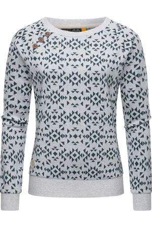 Ragwear Rundhalspullover Darria Aztec Leichter Damen Pullover mit coolem Print-Muster