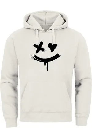 Neverless Hoodie Hoodie Herren Bedruckt Techwear Fashion Streetstyle Smiling Face - Verkäufer: Akowi