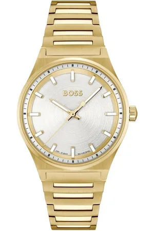 HUGO BOSS Quarzuhr CANDOR LADIES 1502738, Damenuhr, Armbanduhr, Leuchtindizes, Edelstahlarmband