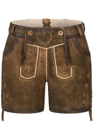 Nübler Trachtenlederhose Lederhose Hotpants Tamara in Tabak von - Verkäufer: Trachtenhof