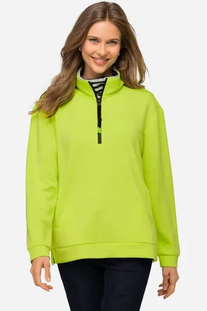 Laurasøn Sweatshirt Sweatshirt Troyerkragen Langarm Seitenschlitze - Verkäufer: Popken Fashion Group