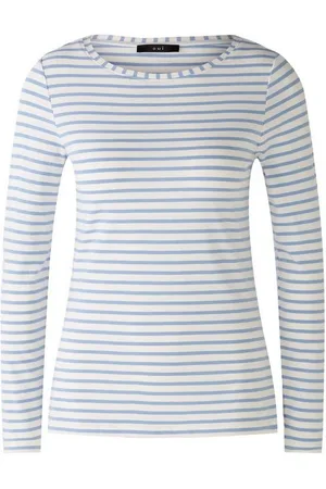 Oui Langarmshirt SUMIKO Langarmshirt elastische Cotton-Modalmischung - Verkäufer: