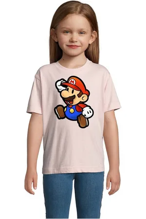 Blondie & Brownie T-Shirt Kinder Jungen Mädchen Mario Retro Gaming Konsole Luigi Yoshi Super in vielen Farben - Verkäufer: Hubihu