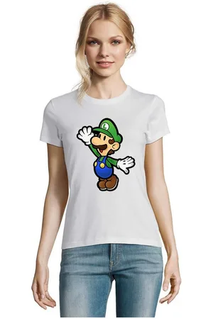 Blondie & Brownie T-Shirt Damen Luigi Retro Konsole Mario Peach Yoshi Gaming - Verkäufer: Hubihu