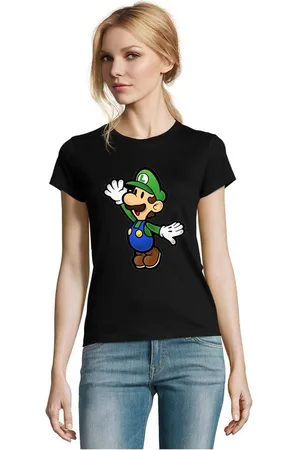 Blondie & Brownie T-Shirt Damen Luigi Retro Konsole Mario Peach Yoshi Gaming - Verkäufer: Hubihu