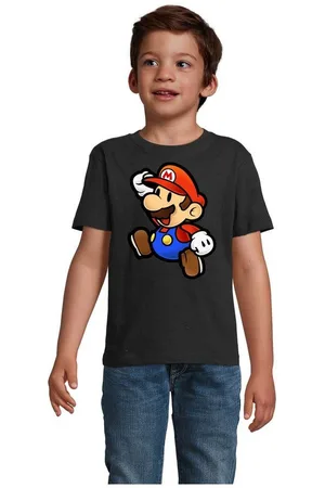Blondie & Brownie T-Shirt Kinder Jungen Mädchen Mario Retro Gaming Konsole Luigi Yoshi Super in vielen Farben - Verkäufer: Hubihu
