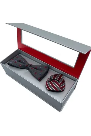 Cinque Fliege (Set, 2-St) Seide-Viskosemischung, mit ausgefallenem Herbst-Winter-Design