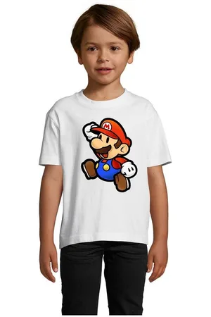 Blondie & Brownie T-Shirt Kinder Jungen Mädchen Mario Retro Gaming Konsole Luigi Yoshi Super in vielen Farben - Verkäufer: Hubihu