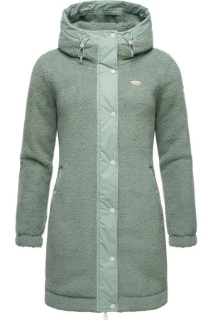 Ragwear Outdoorjacke Cousy flauschige Übergangsjacke mit Teddyfell und Kapuze