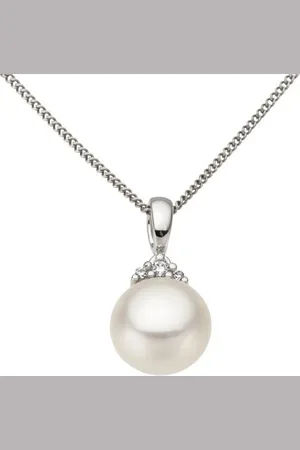 Firetti Perlenanhänger Schmuck Geschenk Gold 333 Halsschmuck Anhänger für Halskette Perle, mit Süßwasserzuchtperlen und Brillanten