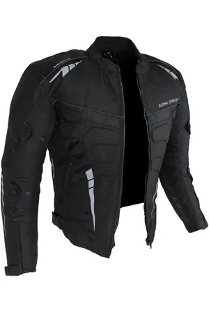 ALPHA Motorradjacke Herren Biker Textil Jacke Wasserdicht Sport Touring Jacke Protektoren (Trennbare Innenjacke: All Season) Belüftungssysteme, SPORT Schwarz - Verkäufer: gearstars.de