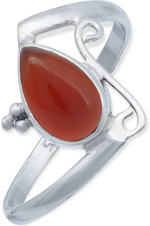 mantraroma Silberring UHA aus 925 Silber mit Karneol (Ring mit Schmuckbeutel), Damenring aus 925er Silber - Verkäufer:
