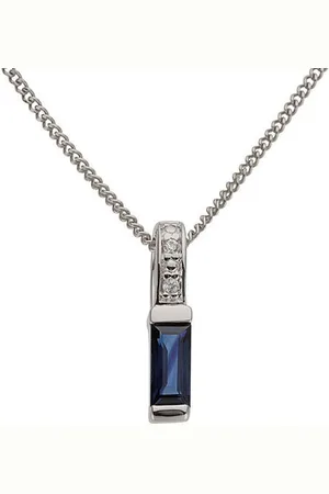 Firetti Kettenanhänger Schmuck Geschenk Gold 333 Halsschmuck Anhänger für Halskette Saphir, mit Saphir - mit Brillanten