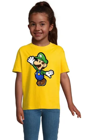 Blondie & Brownie T-Shirt Kinder Jungen & Mädchen Luigi Super Retro Konsole Mario Peach Yoshi in vielen Farben - Verkäufer: Hubihu