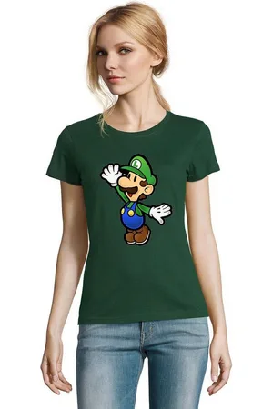 Blondie & Brownie T-Shirt Damen Luigi Retro Konsole Mario Peach Yoshi Gaming - Verkäufer: Hubihu