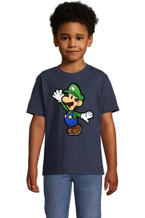 Blondie & Brownie T-Shirt Kinder Jungen & Mädchen Luigi Super Retro Konsole Mario Peach Yoshi in vielen Farben - Verkäufer: Hubihu