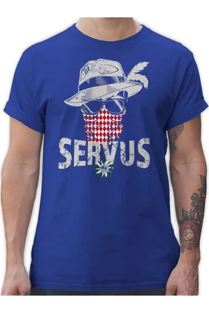 Shirtracer T-Shirt Lausbua Totenkopf Bayrisch Lausbub Tracht Mode für Oktoberfest Herren - Verkäufer: