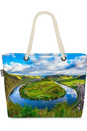 Void Strandtasche (1-tlg), Moselschleife Mosel Fluss Bremm Weingut Calmont Rheinland-Pflaz Wein - Verkäufer: style3