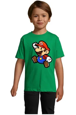 Blondie & Brownie T-Shirt Kinder Jungen Mädchen Mario Retro Gaming Konsole Luigi Yoshi Super in vielen Farben - Verkäufer: Hubihu