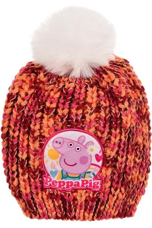 Peppa Pig Bommelmütze Kinder Mädchen Winter-Mütze Strick-Mütze mit Kunstpelz Bommel - Verkäufer: Yuhu Trading GmbH