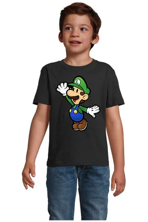 Blondie & Brownie T-Shirt Kinder Jungen & Mädchen Luigi Super Retro Konsole Mario Peach Yoshi in vielen Farben - Verkäufer: Hubihu