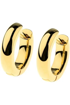 ERNSTES Paar Creolen Scharnier Creolen Edelstahl goldfarben Ø 13 mm - Verkäufer: Schmuck-Uhren-Trends
