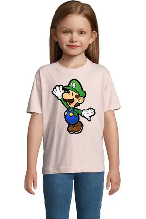 Blondie & Brownie T-Shirt Kinder Jungen & Mädchen Luigi Super Retro Konsole Mario Peach Yoshi in vielen Farben - Verkäufer: Hubihu