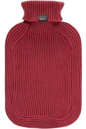 Fashy Wärmflasche Wärmflasche mit Rollkragen Strickbezug 2 Liter Rot Rostrot - Verkäufer: Markenwarenshop