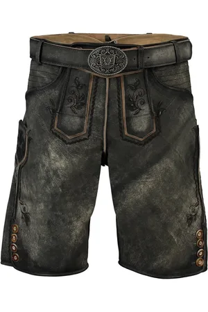 KRÜGER Lederhose Leder-Shorts dunkelgrau - Verkäufer: Krüger Kleidung