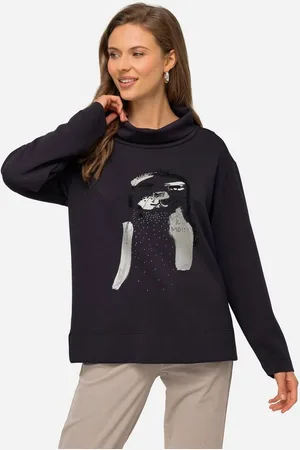 Laurasøn Sweatshirt Sweatshirt Robben-Motiv Rollkragen Langarm - Verkäufer: Popken Fashion Group