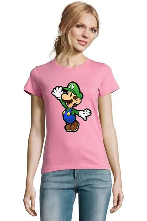 Blondie & Brownie T-Shirt Damen Luigi Retro Konsole Mario Peach Yoshi Gaming - Verkäufer: Hubihu